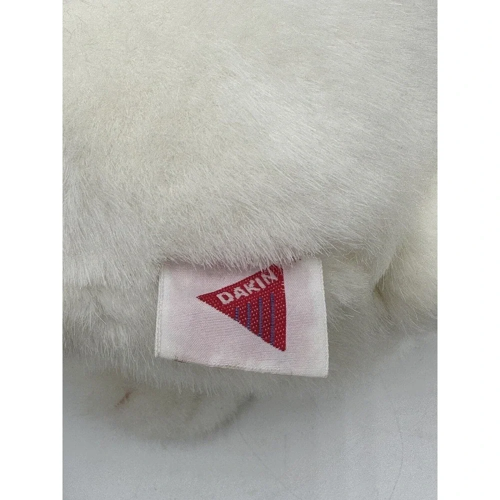 Vtg 1992 Dakin Bunny Rabbit Plush Stuffed Animal Floppy Satin Ears Heart Easter - Picture 9 of 10